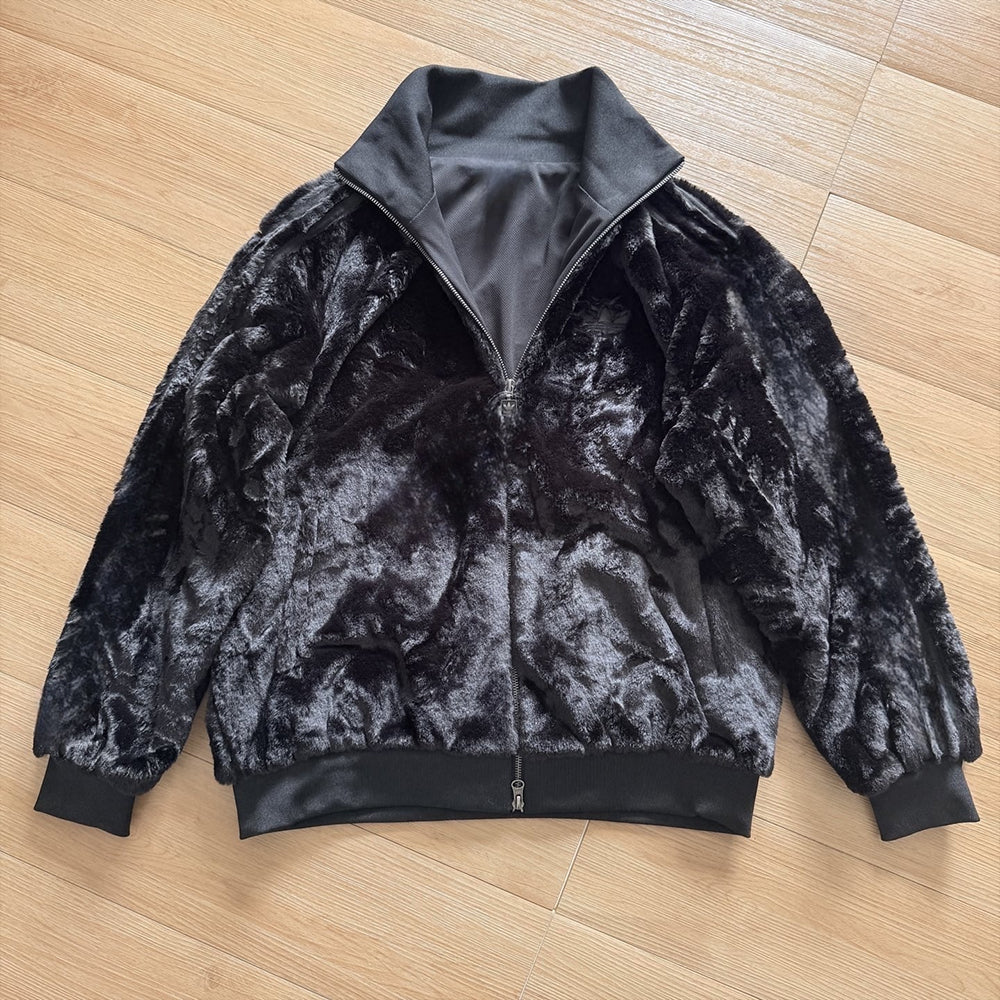 New casual Joker loose plush zipper coat