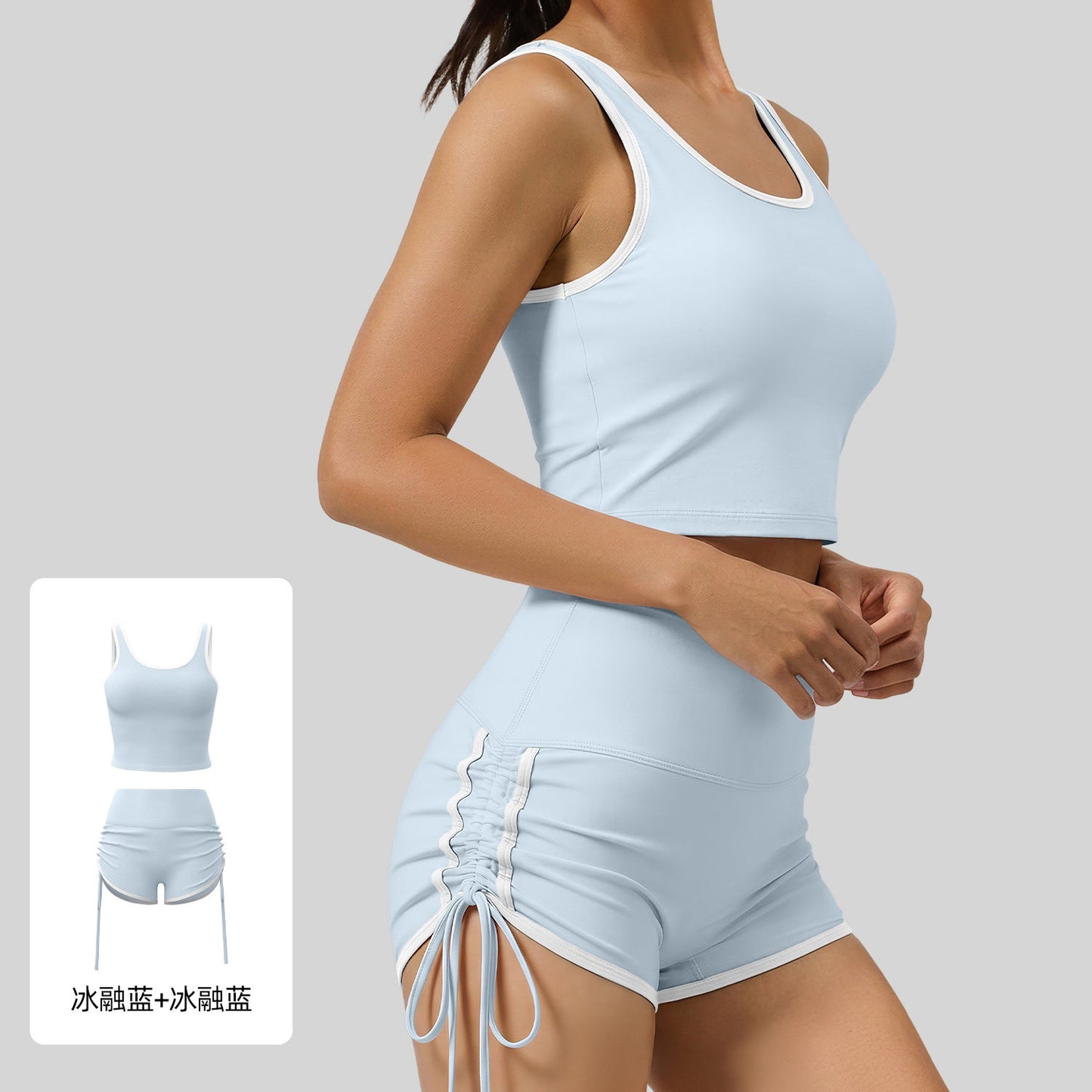 2026 women's new sports suit with chest pad fitness yoga clothes