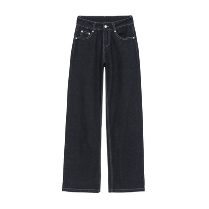 Women's double zipper design slim denim shirt