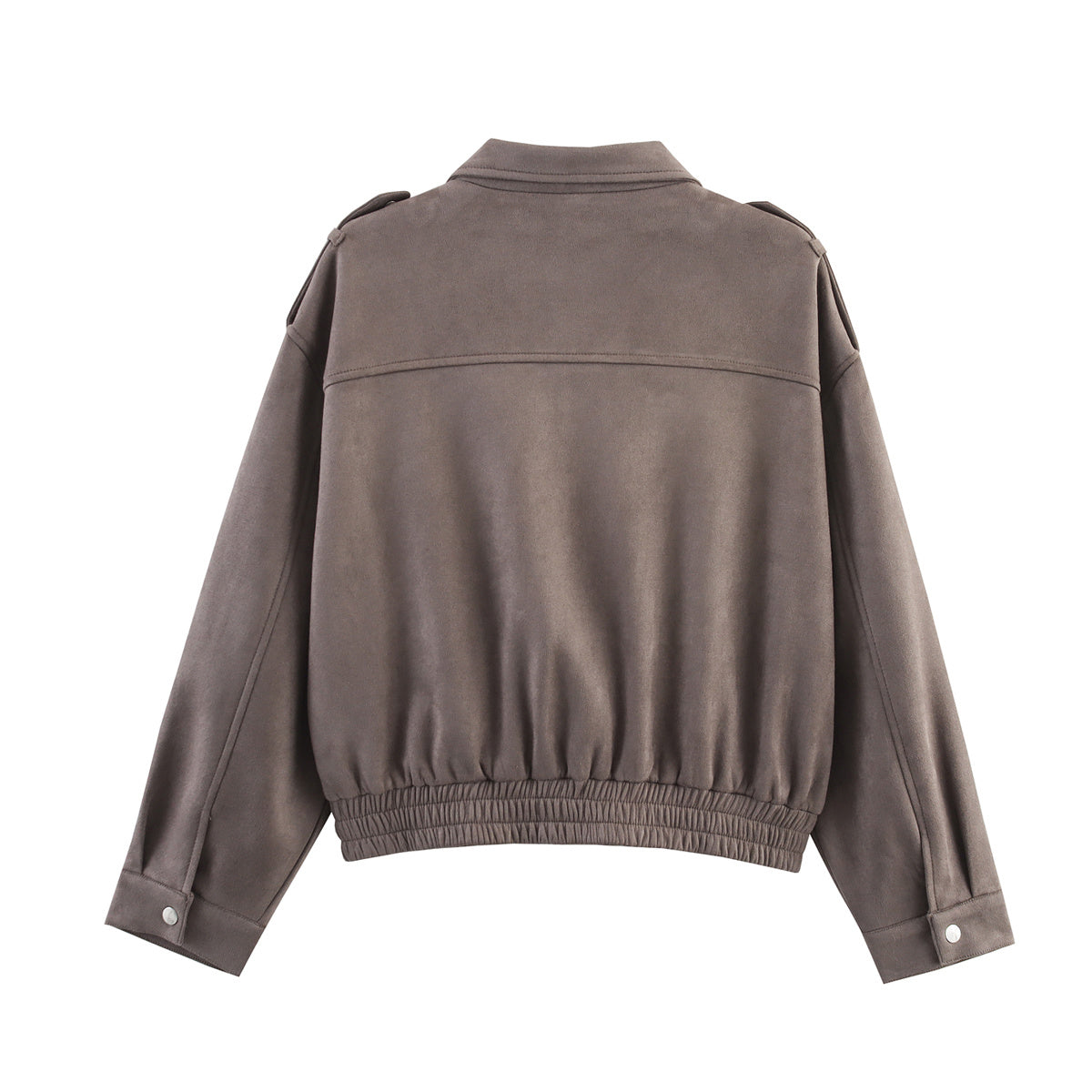 Women 2025 New Long-sleeved Suede textured jacket