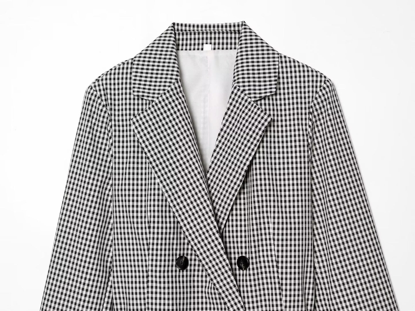 Women's With Belt casual plaid Blazer Coat