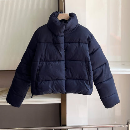 Women's new stand-up collar short puffs cotton-padded jacket
