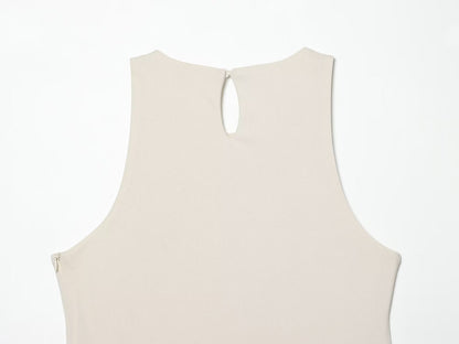 Women's patchwork halter neck dress