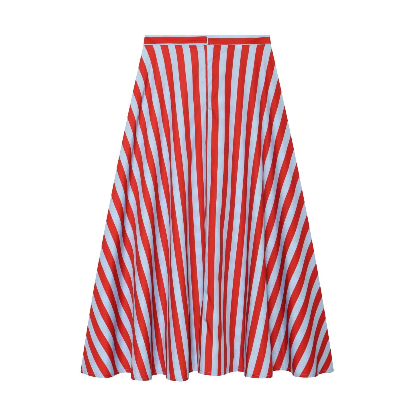 suit Women's 2 pieces bow decoration striped shirt+skirt
