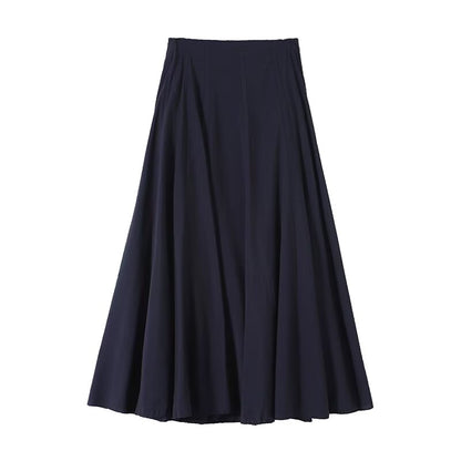 Women's casual draped MIDI skirt