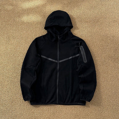 New casual Joker loose slim hooded zipper coat