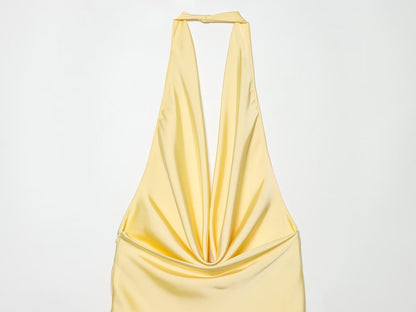 Women's satin textured belt mini dress