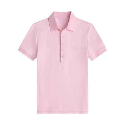 Women's new slim five-button polo shirt lapel T-shirt