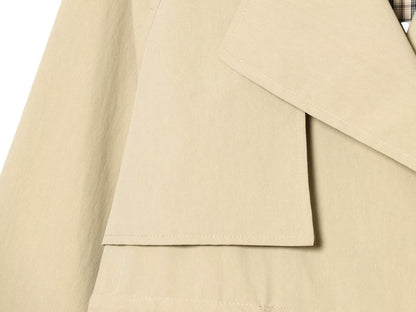 Women's adjustable waist short windbreaker Coat