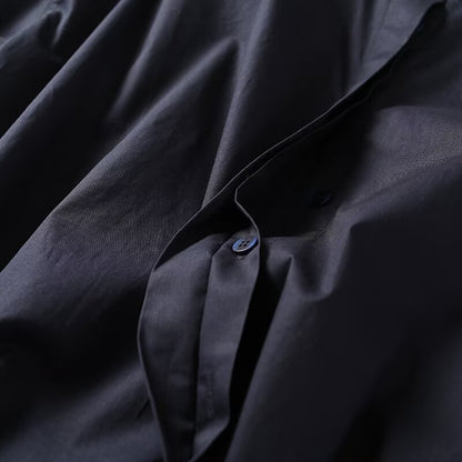 Women's waist-tied belted shirt-style midi dress