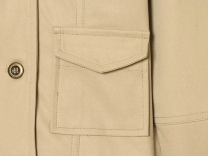 Women's pocket decoration double breasted stand collar Coat